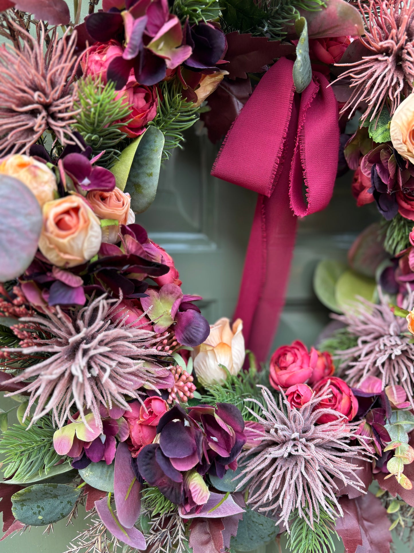 Autumn Burgundy Wreath