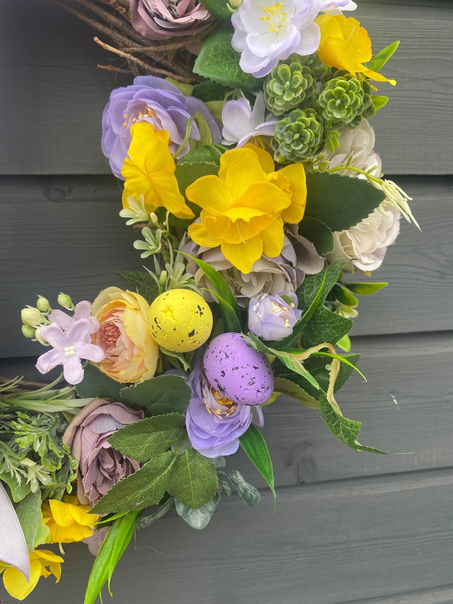 Lilac & Yellow Spring Wreath