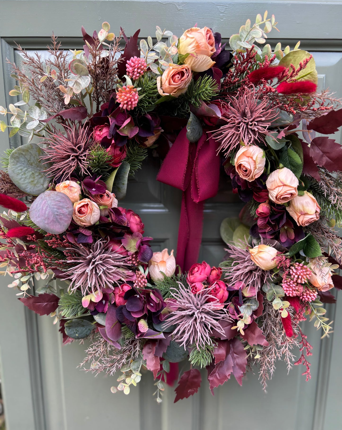 Autumn Burgundy Wreath
