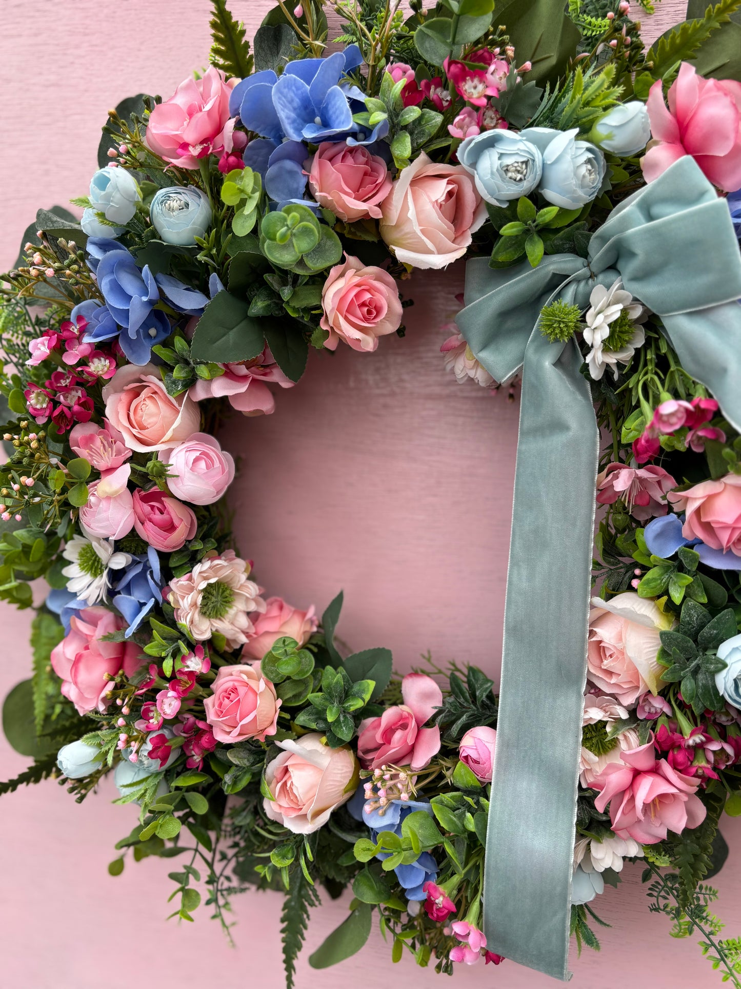 Pink & Blue Wreath