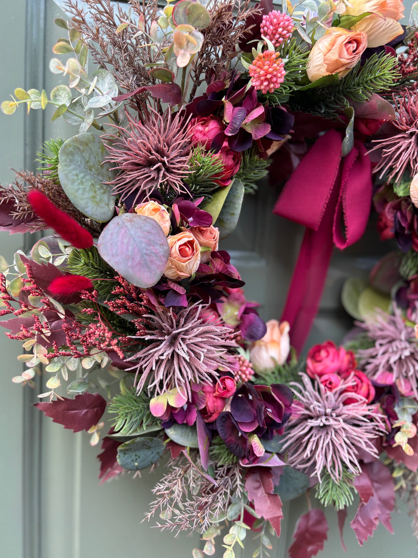 Autumn Burgundy Wreath