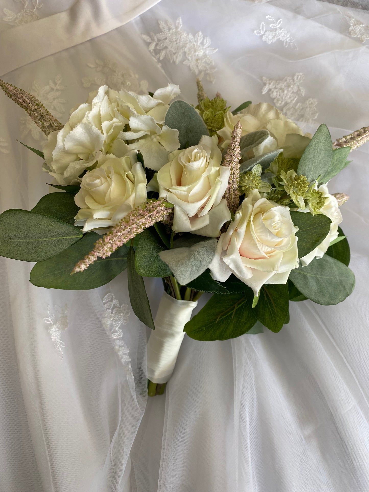 Ivory & Pale Pink Wedding Bouquet