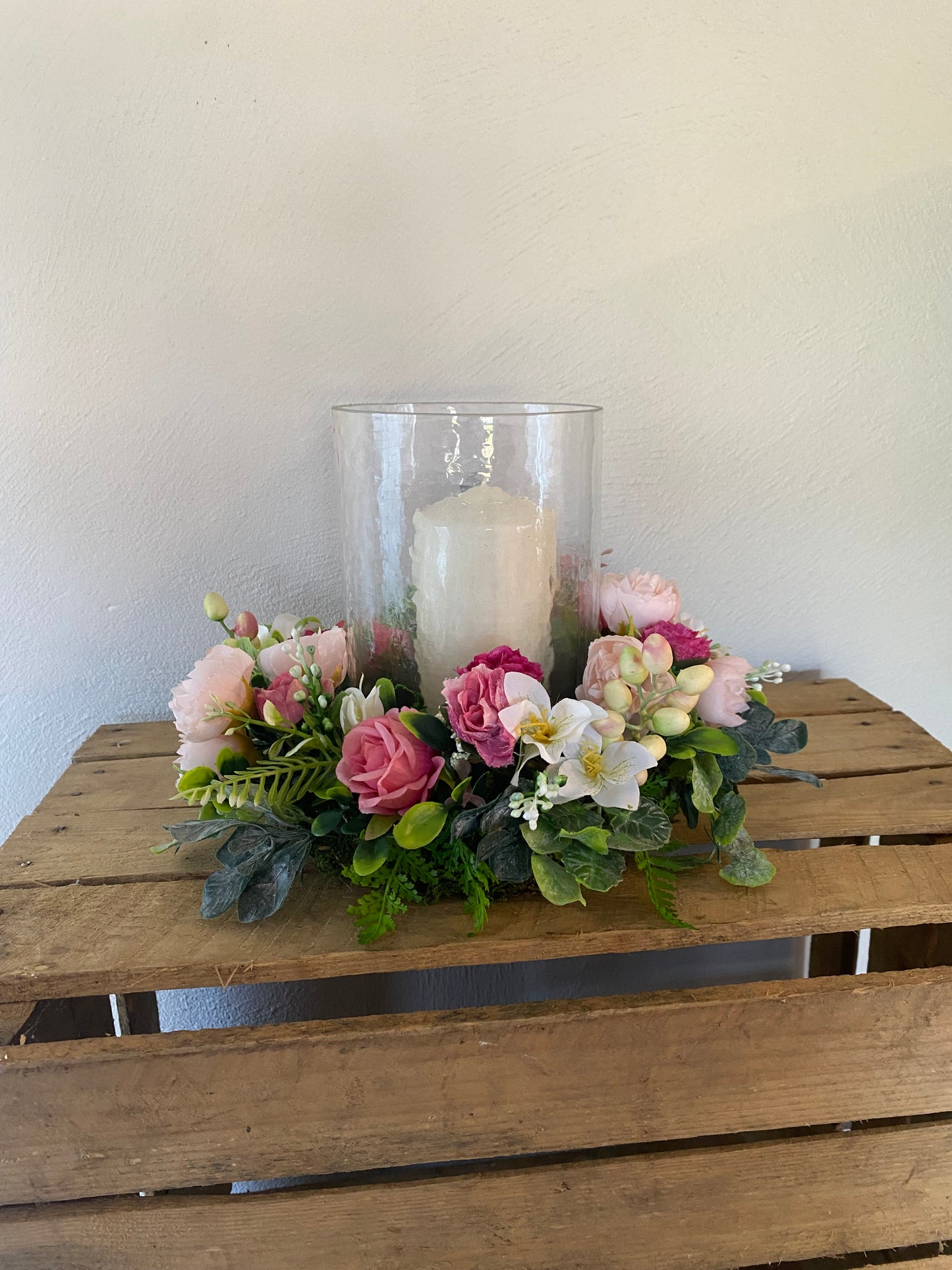 Pink Floral Centrepiece Wreath