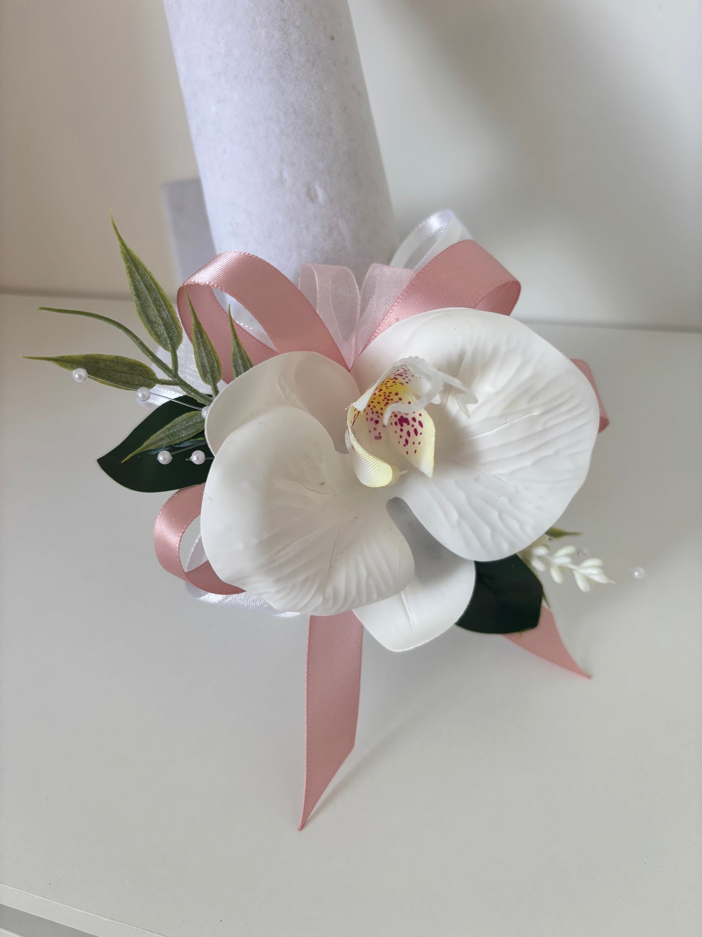 Faux Flower Corsage Orchid