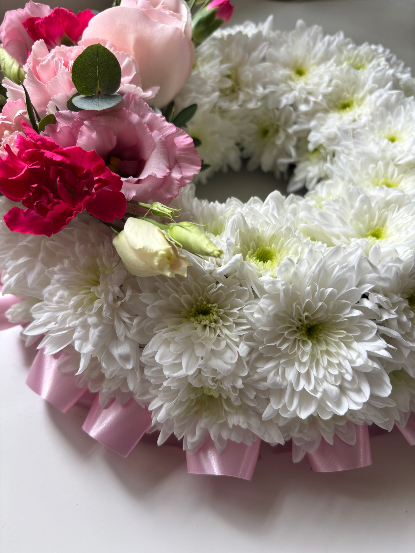Grave Wreath with Ribbon