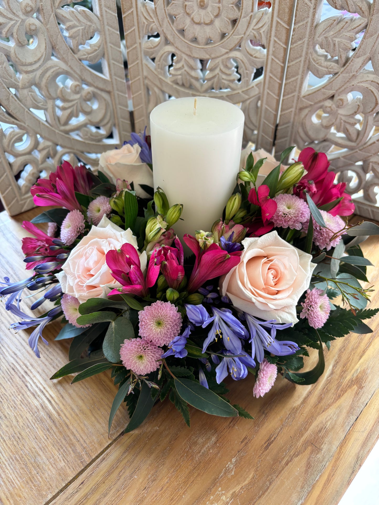 Floral Candle Centrepiece