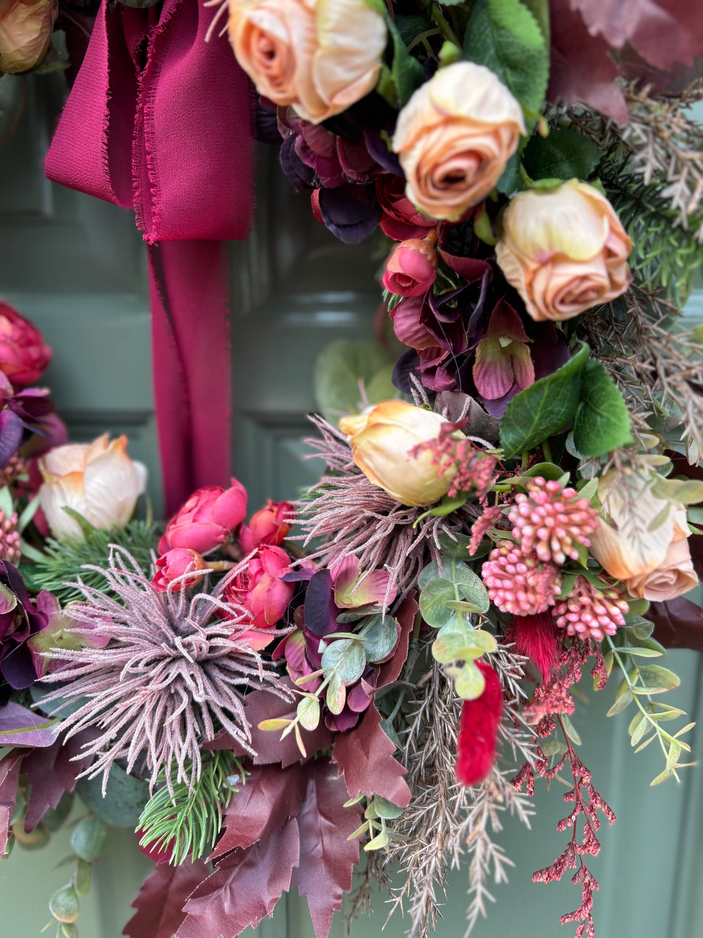 Autumn Burgundy Wreath