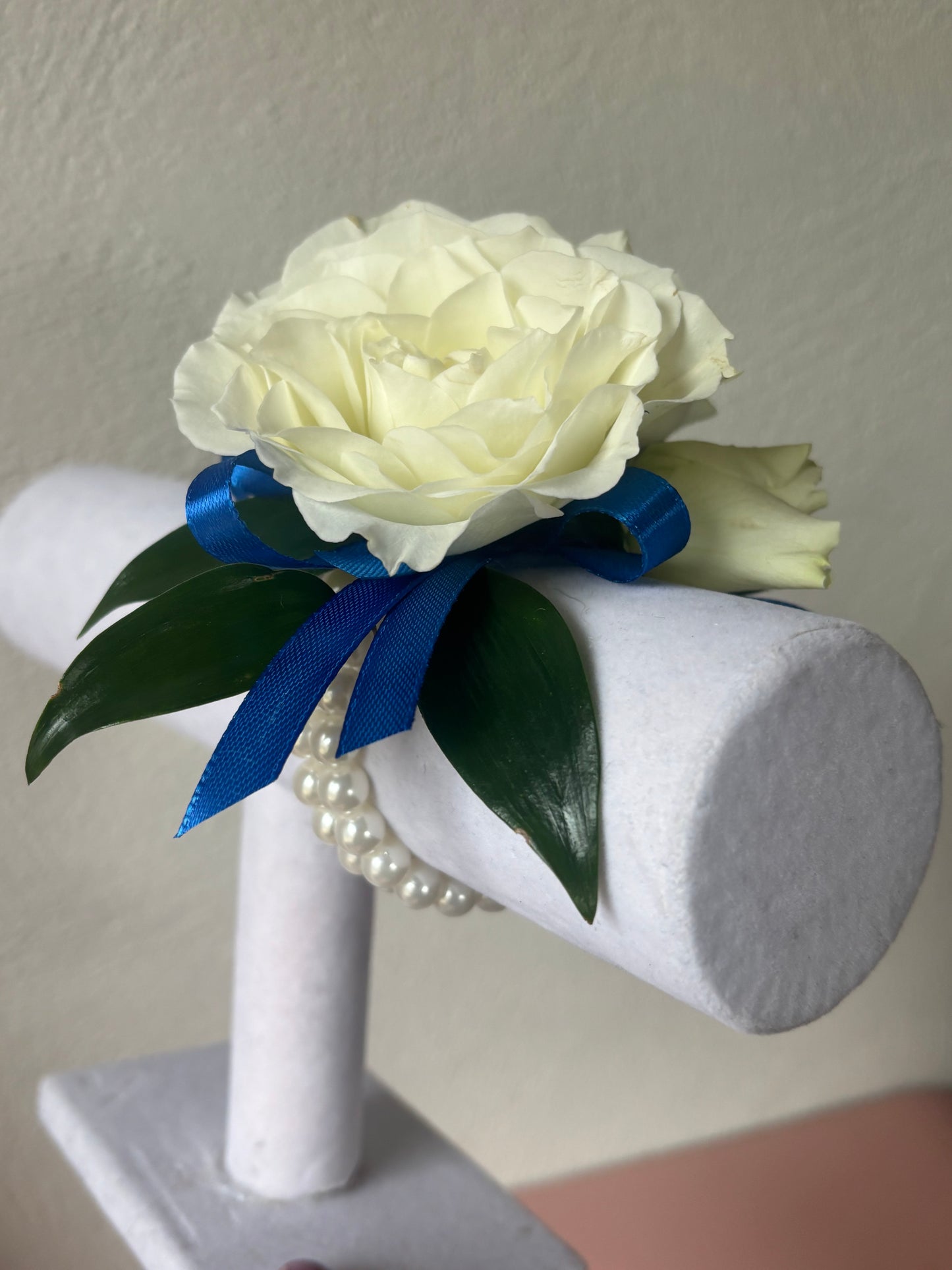 Fresh Flower Corsage Royal Blue