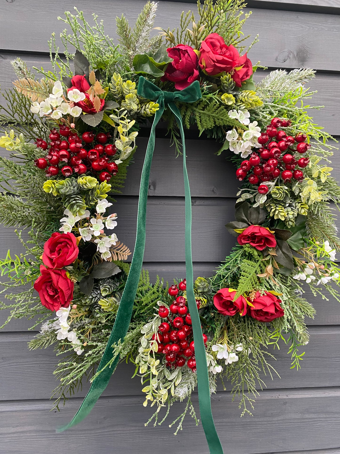 Rose Christmas Wreath