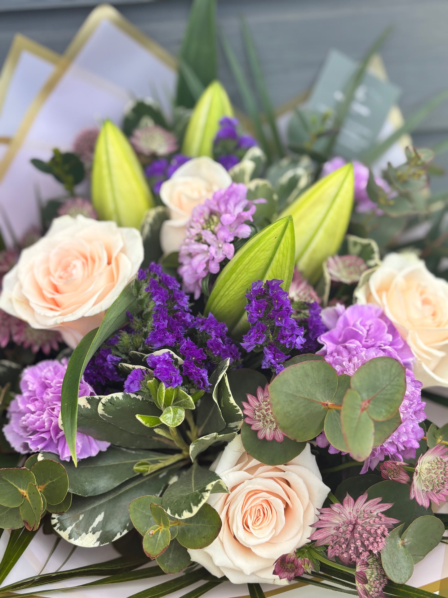 Lilac & Peach Bouquet