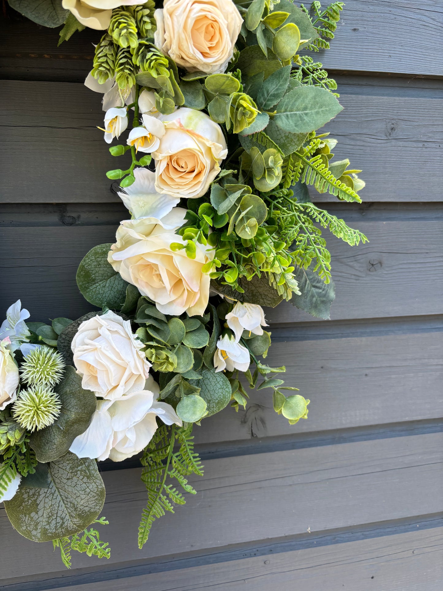 Ivory & Green Wreath