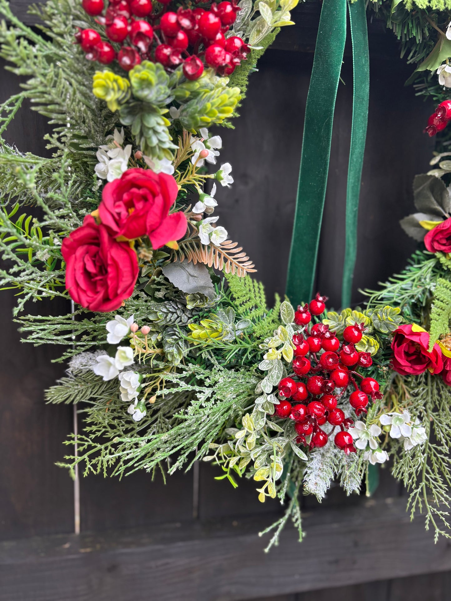 Rose Christmas Wreath