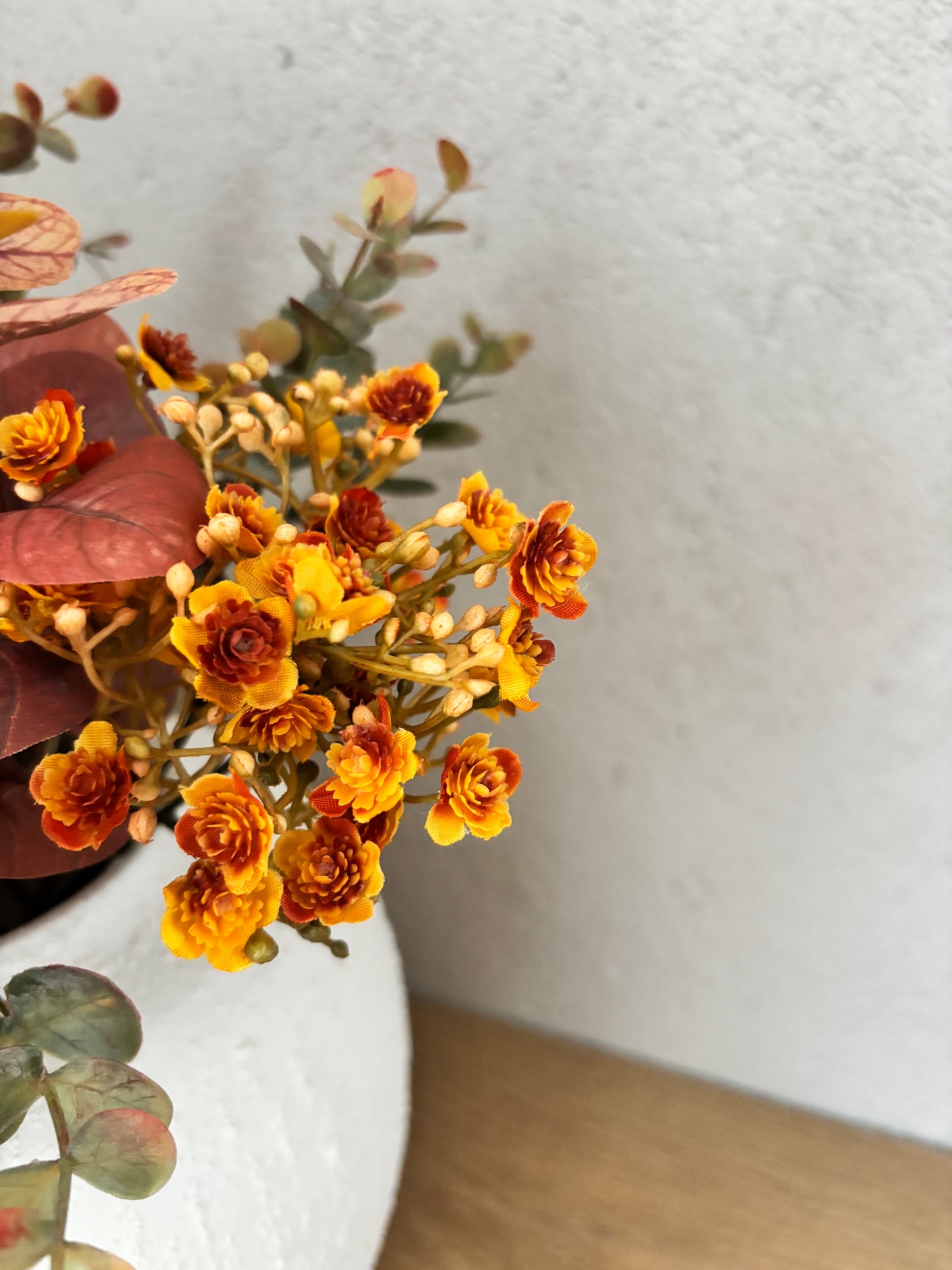 Faux Autumn arrangement Inc. Vase