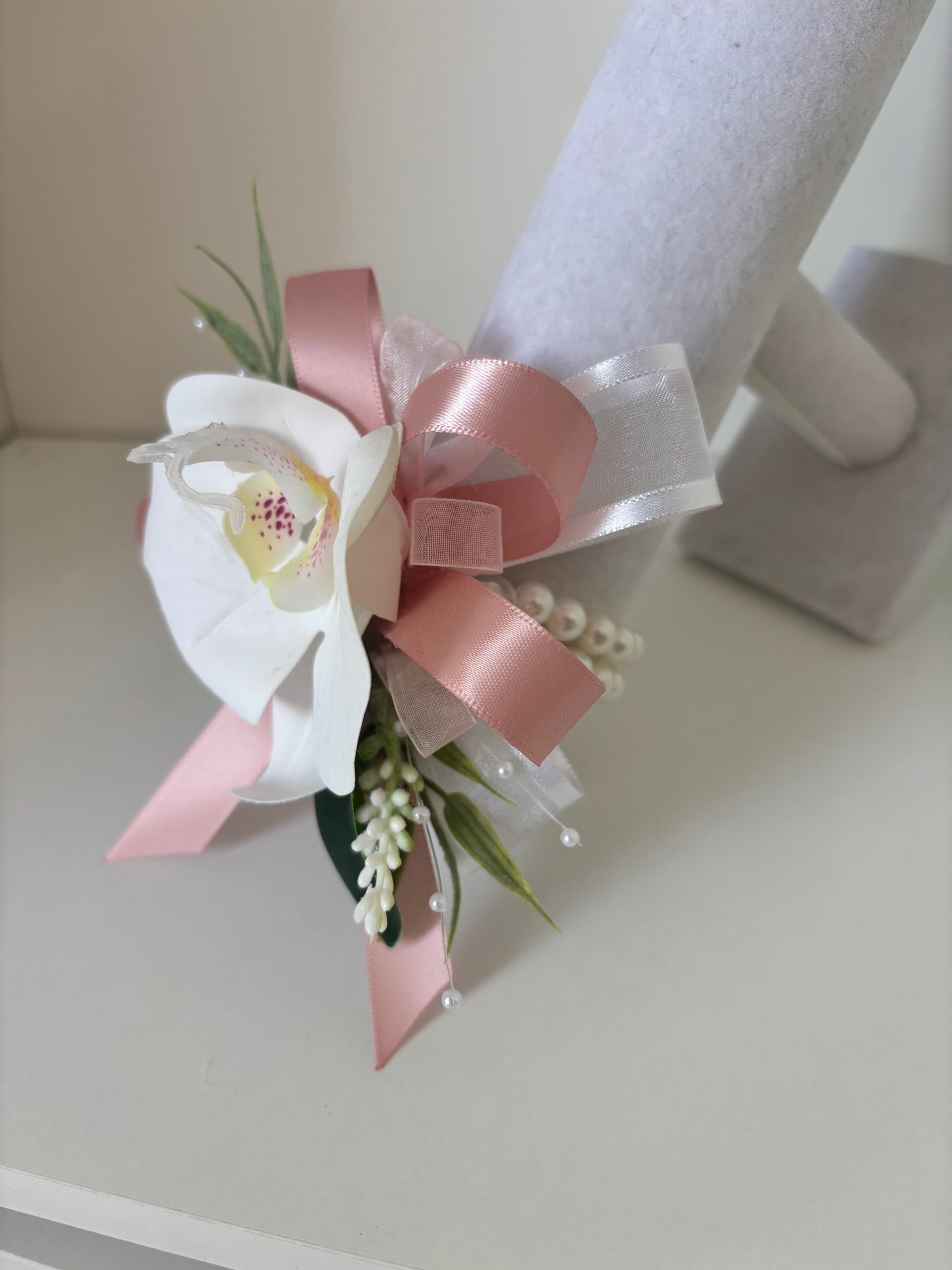 Faux Flower Corsage Orchid