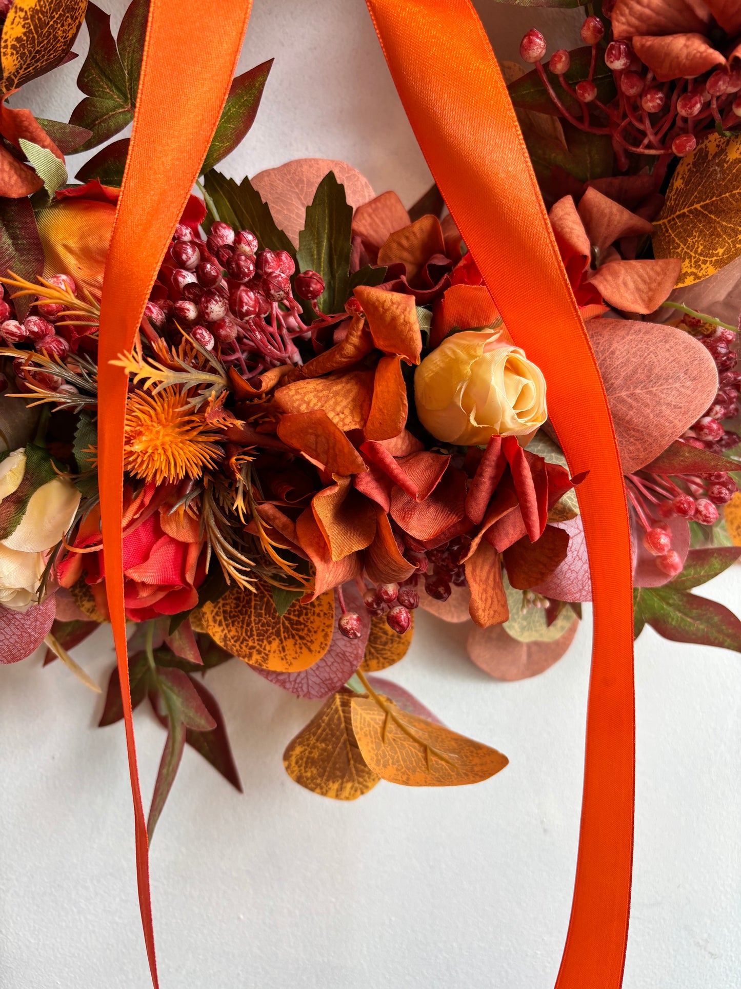 Burnt Orange Autumn Wreath