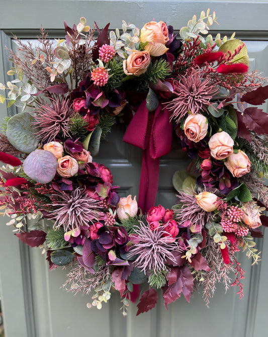 Autumn Burgundy Wreath