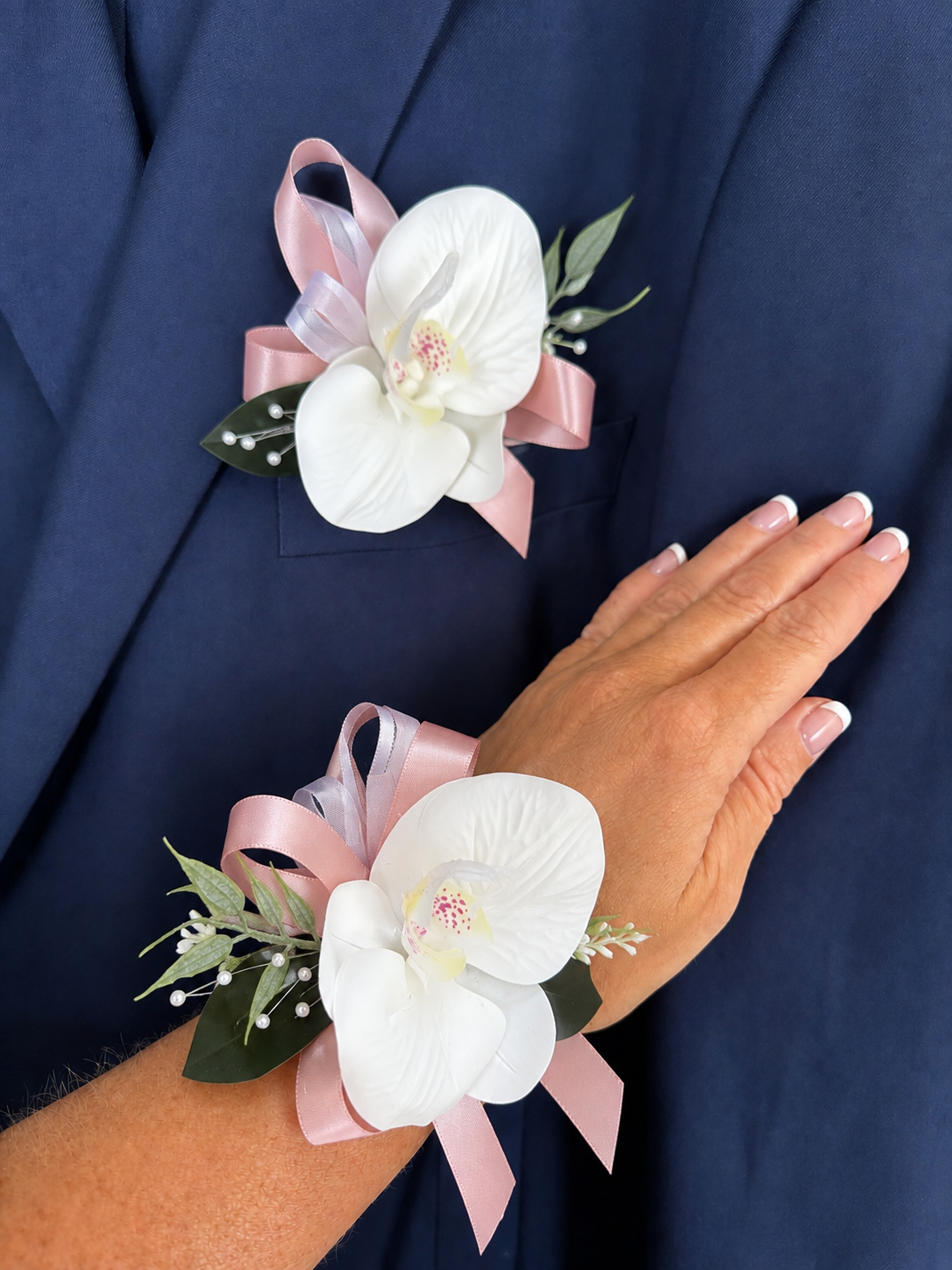 Faux Flower Corsage Orchid
