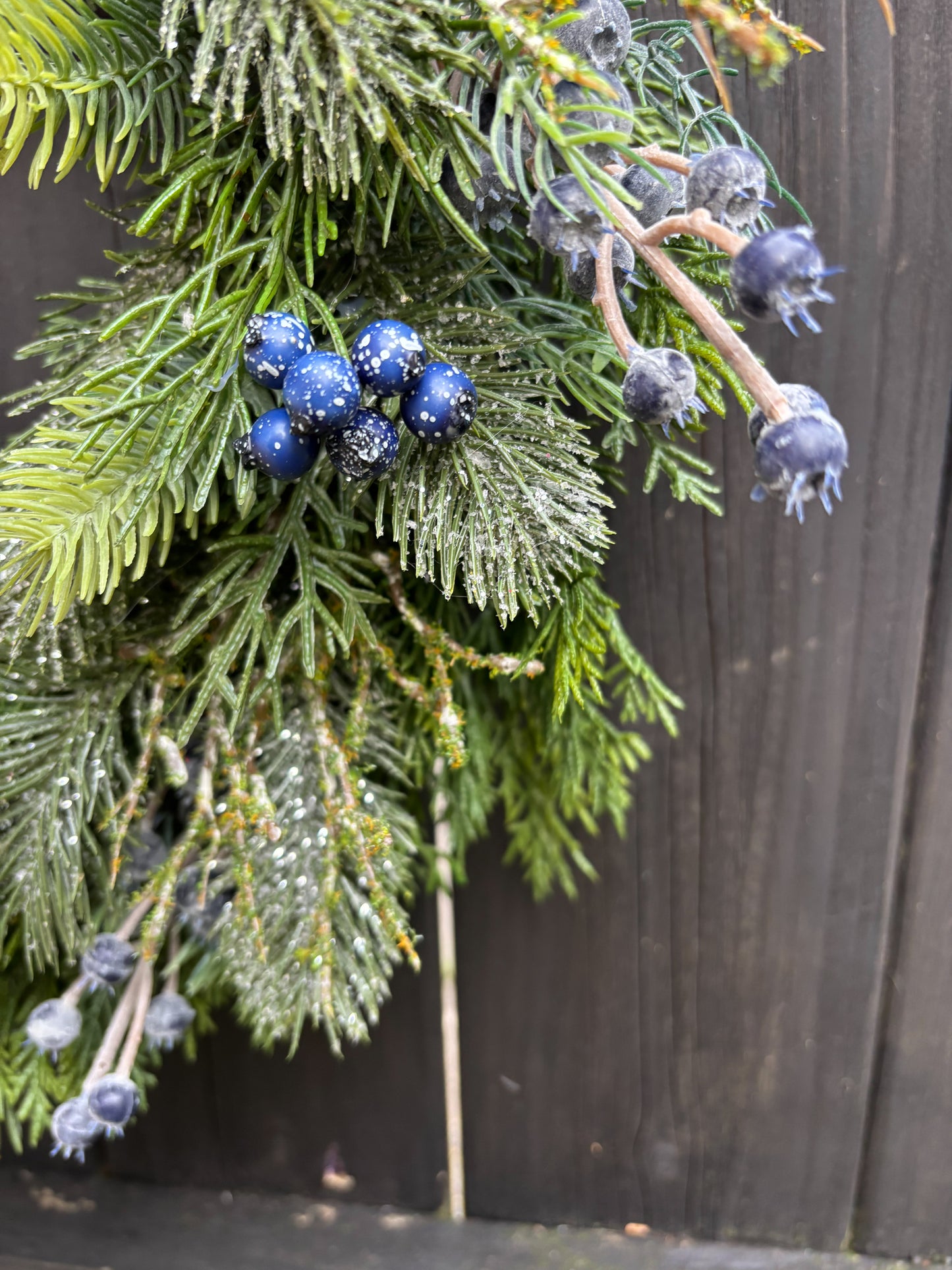Blueberry Christmas Wreath