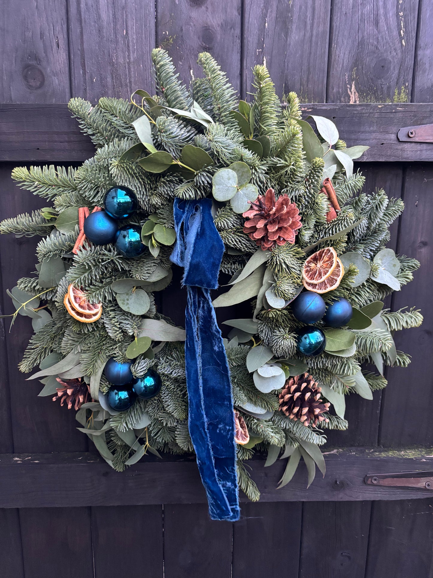 Fresh Christmas Wreath - Blue