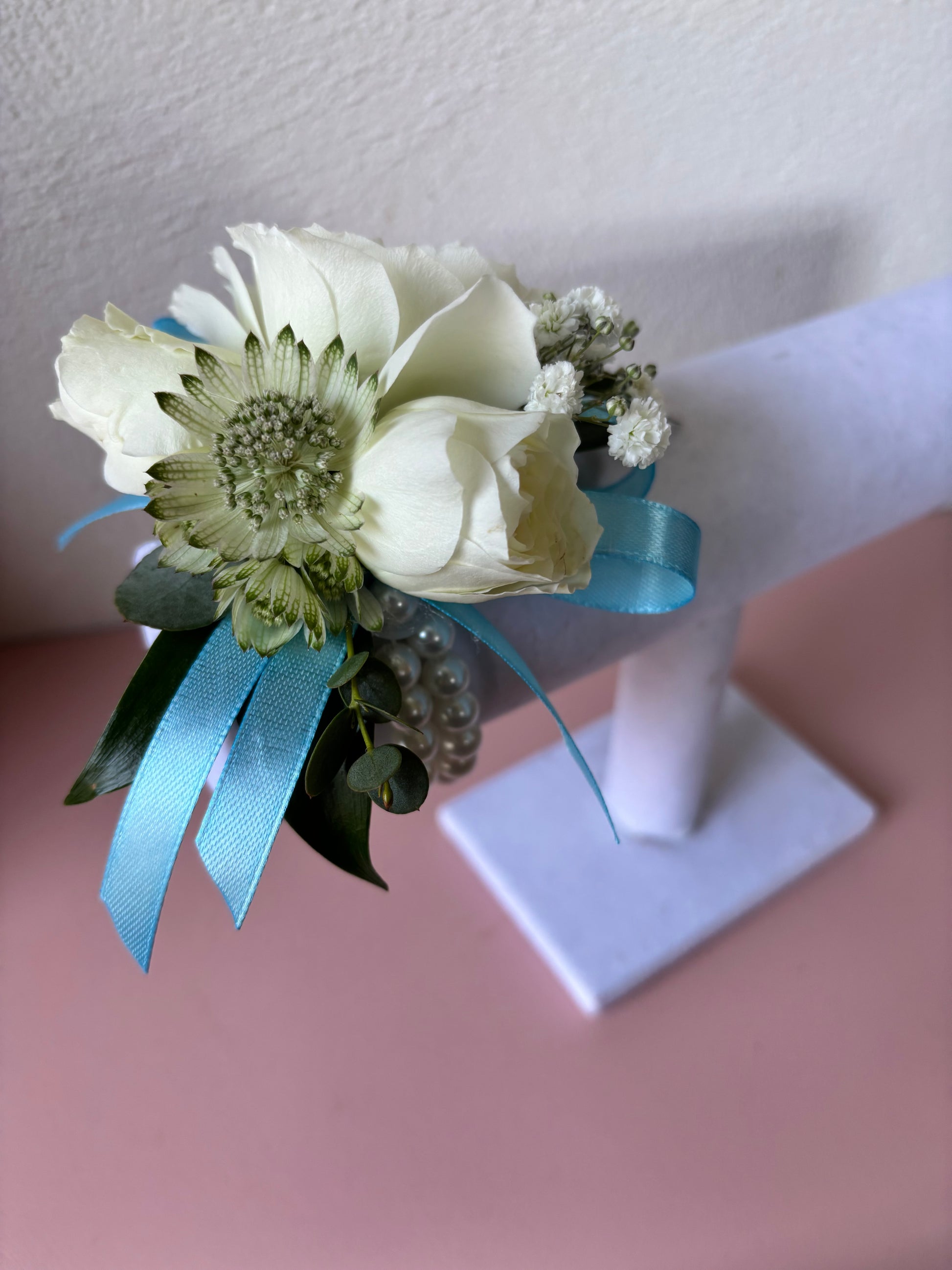 Fresh Flower Corsage Light Blue – Forever Florals