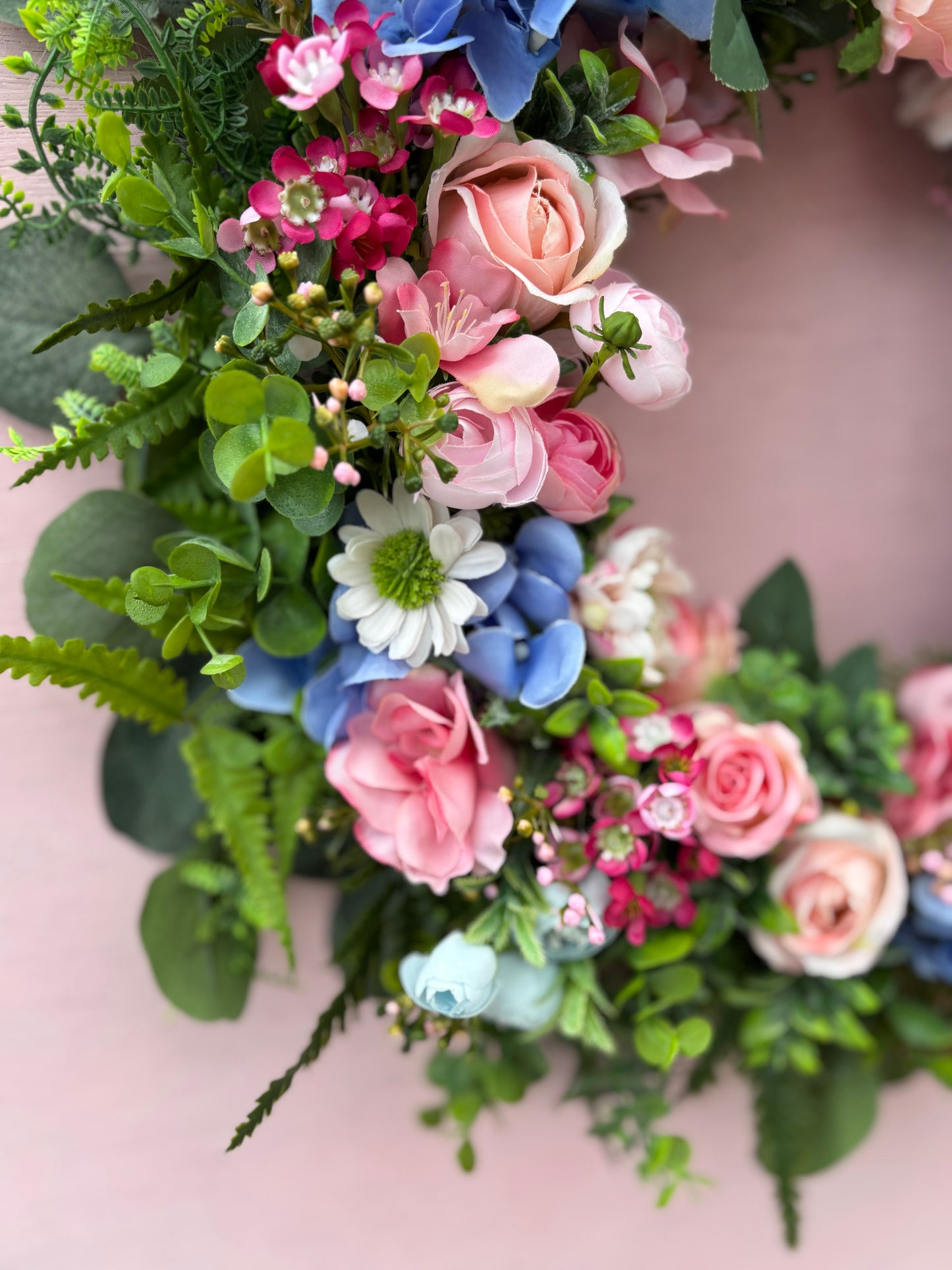 Pink & Blue Wreath
