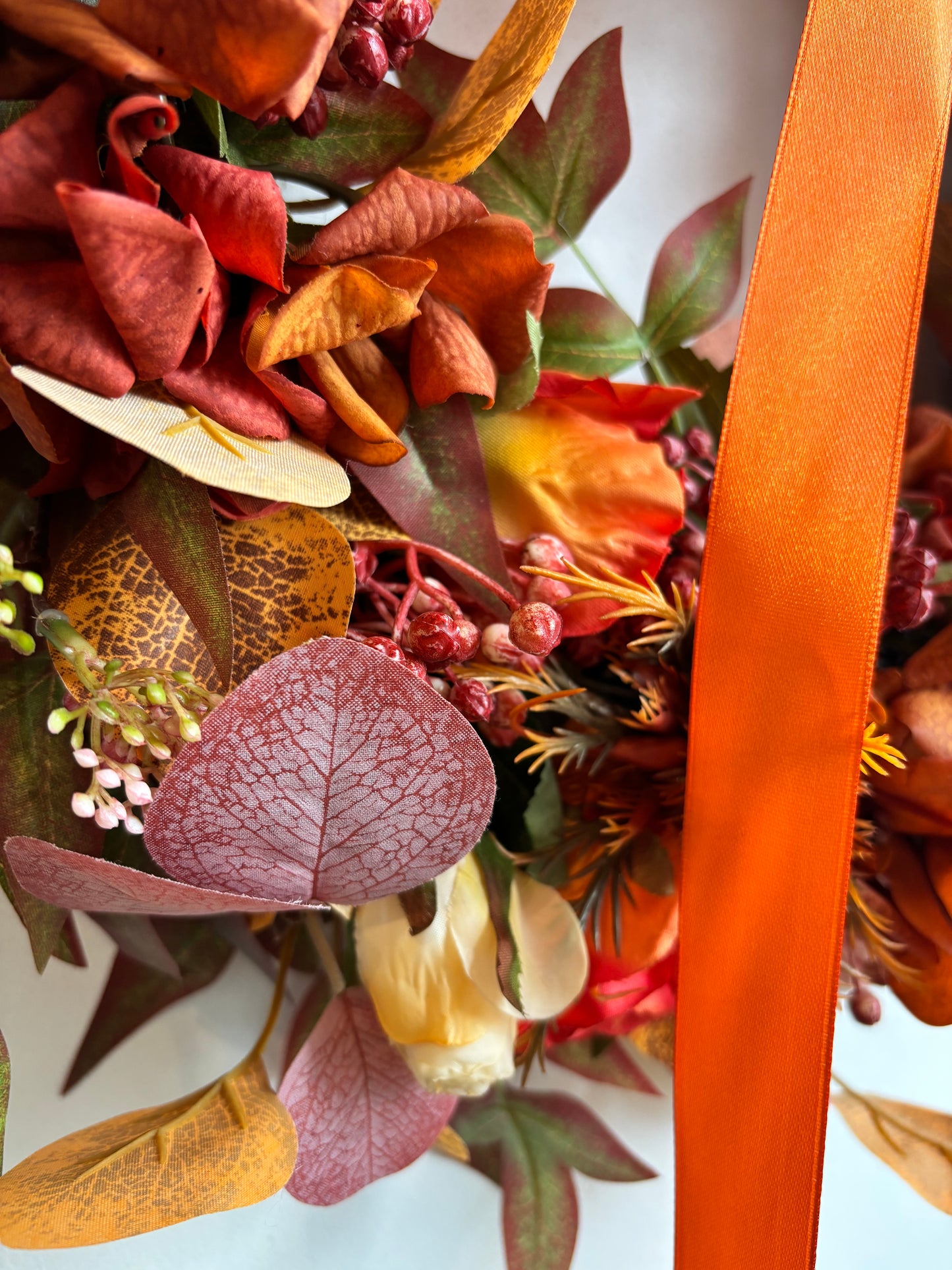 Burnt Orange Autumn Wreath