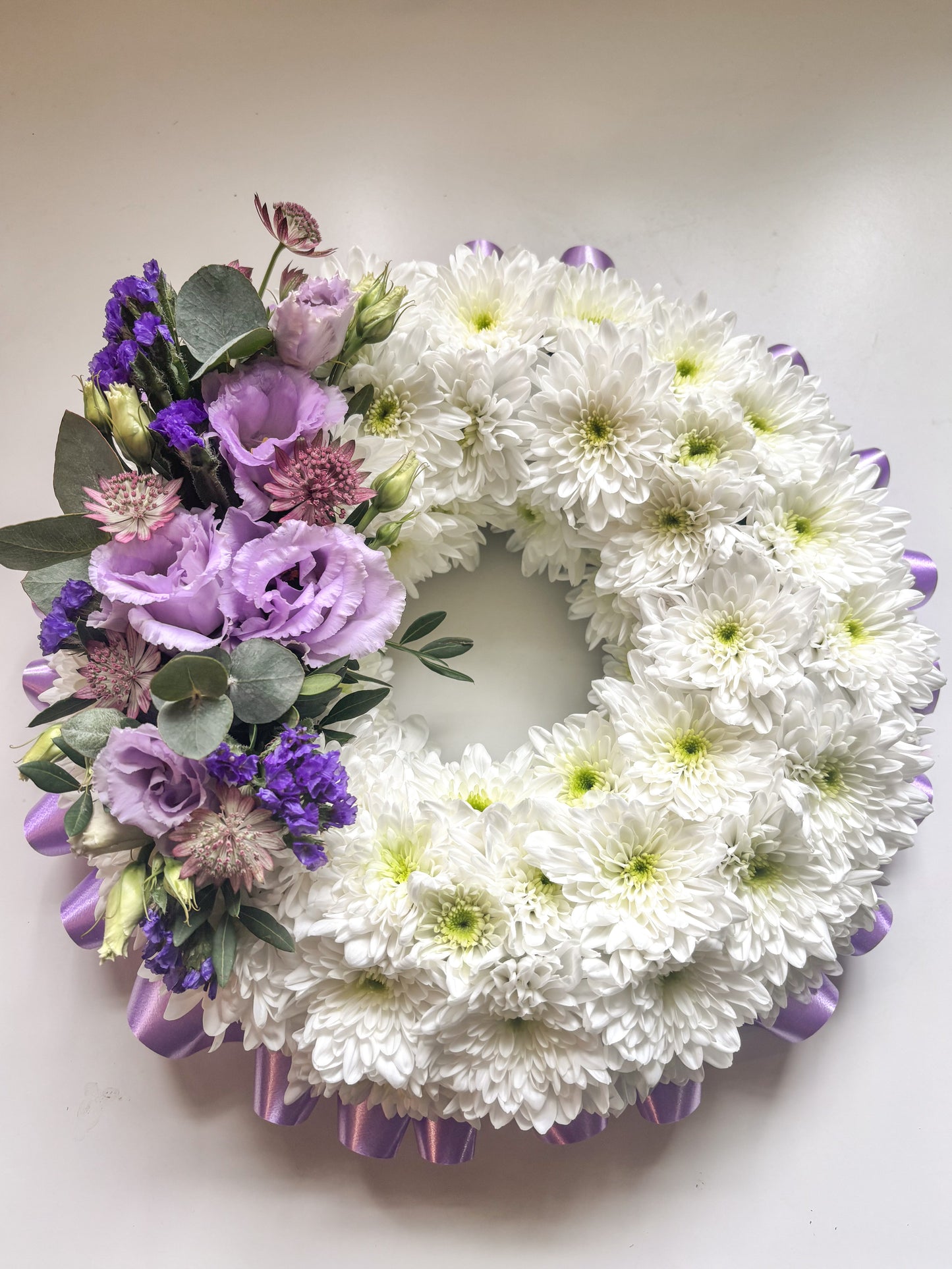 Grave Wreath with Ribbon