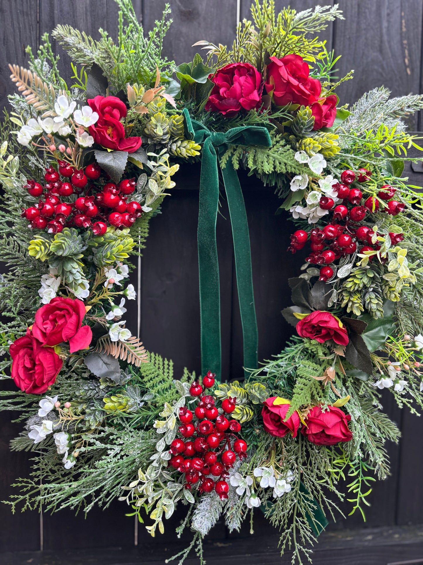 Rose Christmas Wreath