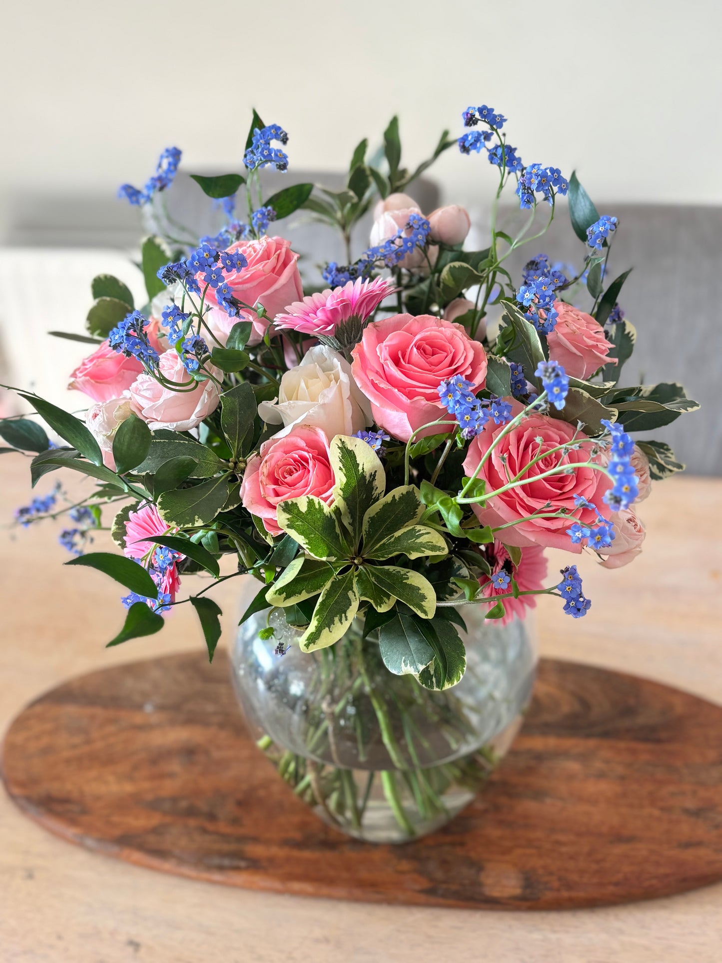 Spring Blue & Pink Bouquet