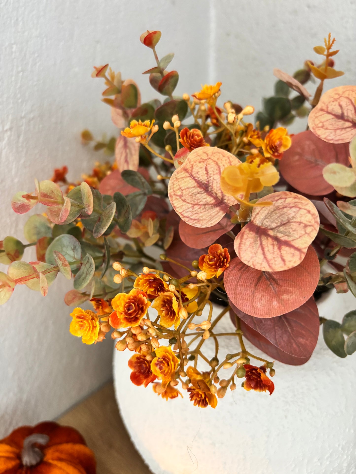 Faux Autumn arrangement Inc. Vase