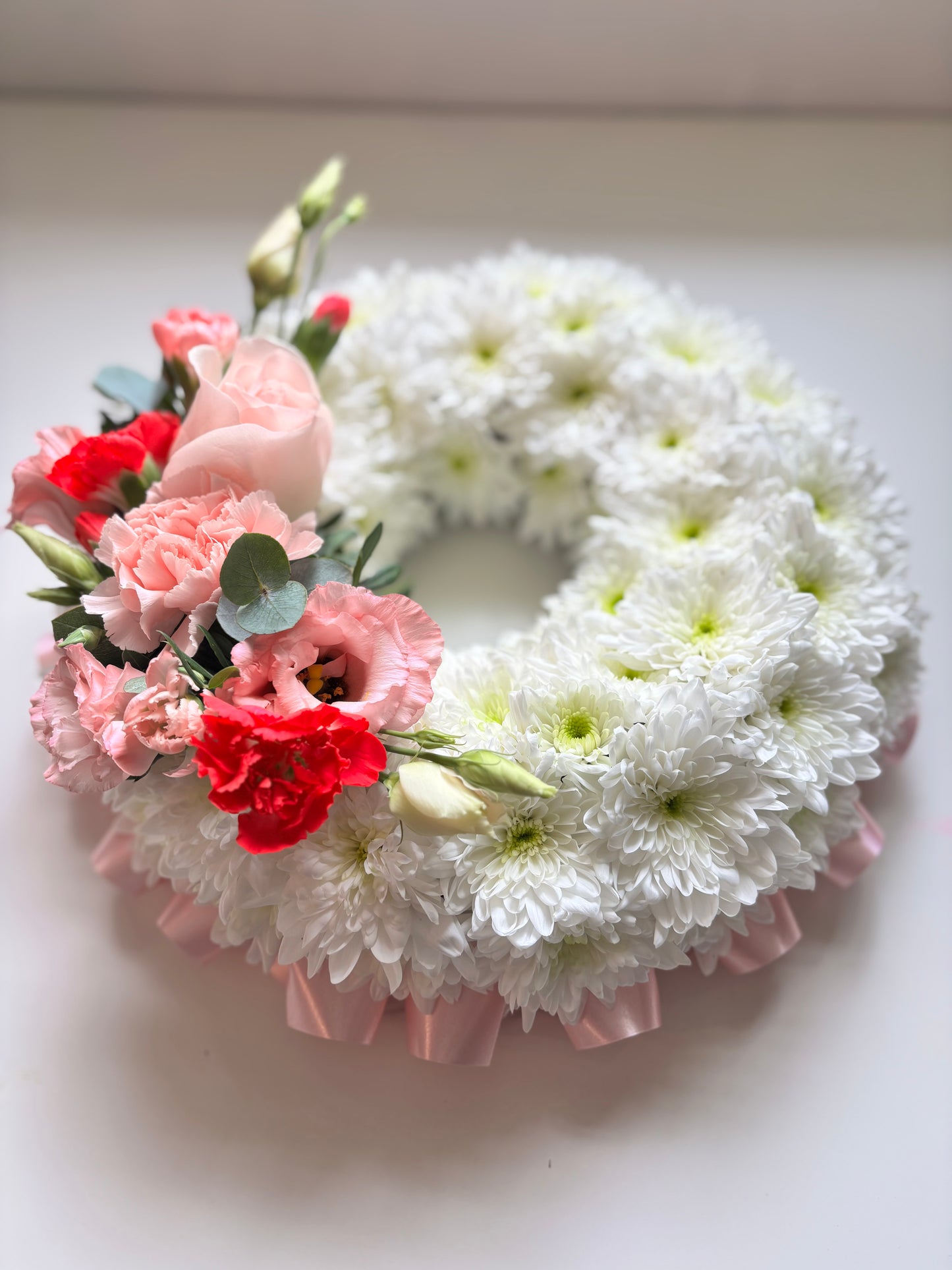 Grave Wreath with Ribbon