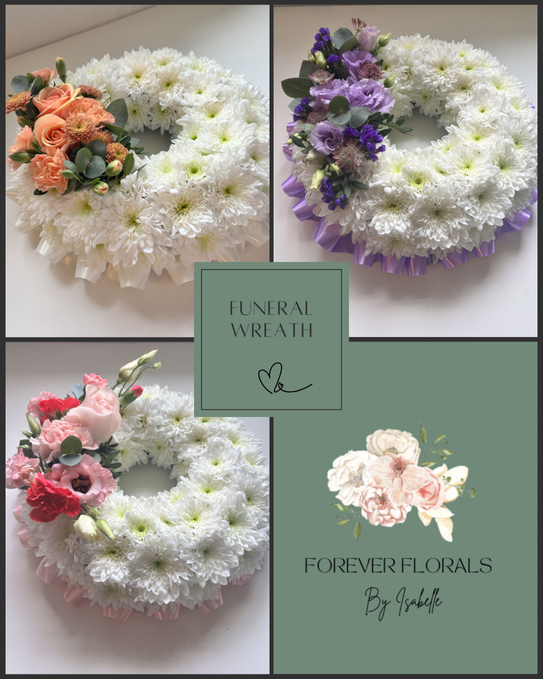 Grave Wreath with Ribbon