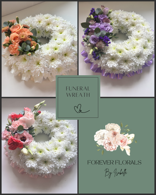 Grave Wreath with Ribbon