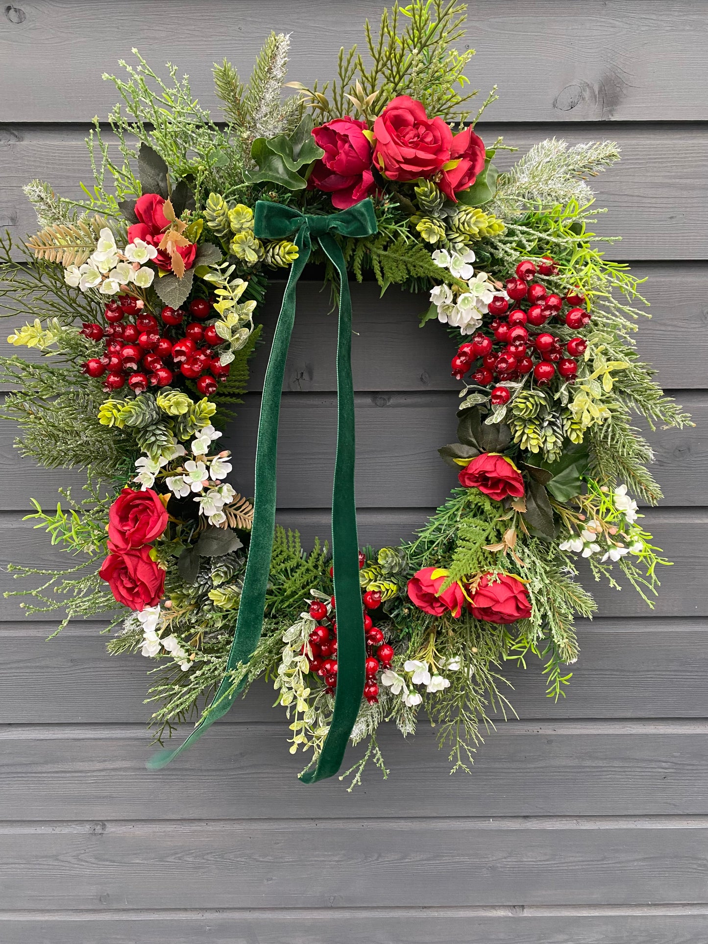 Rose Christmas Wreath