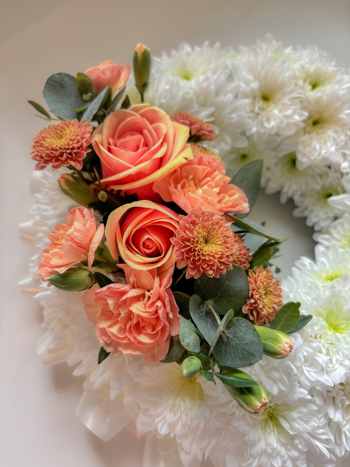 Grave Wreath with Ribbon