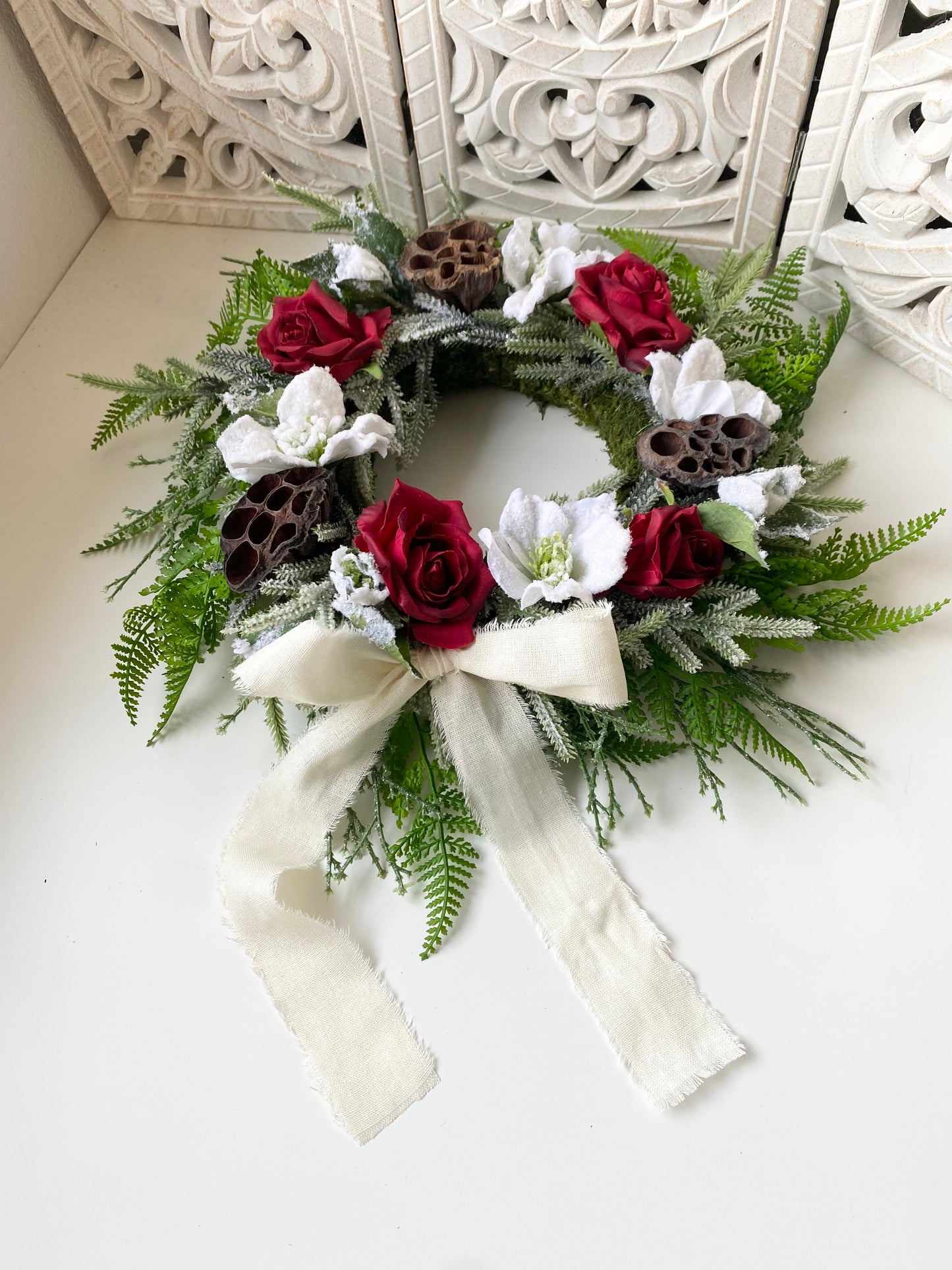 Christmas Candle Arrangement wreath