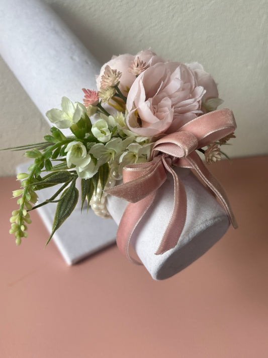 Faux Flower Corsage Pink