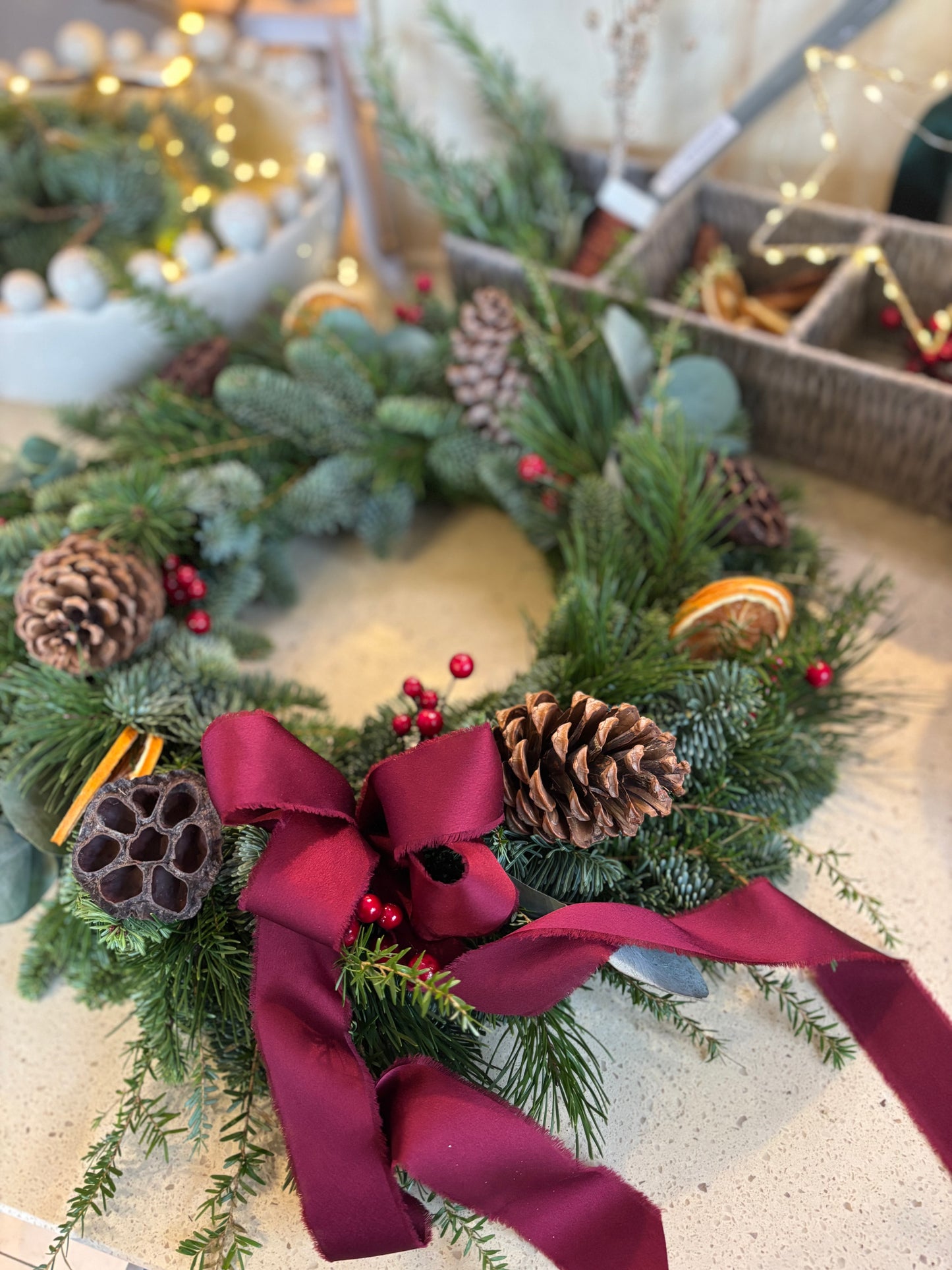 Fresh Christmas Wreath Workshop - Thurs 4th December