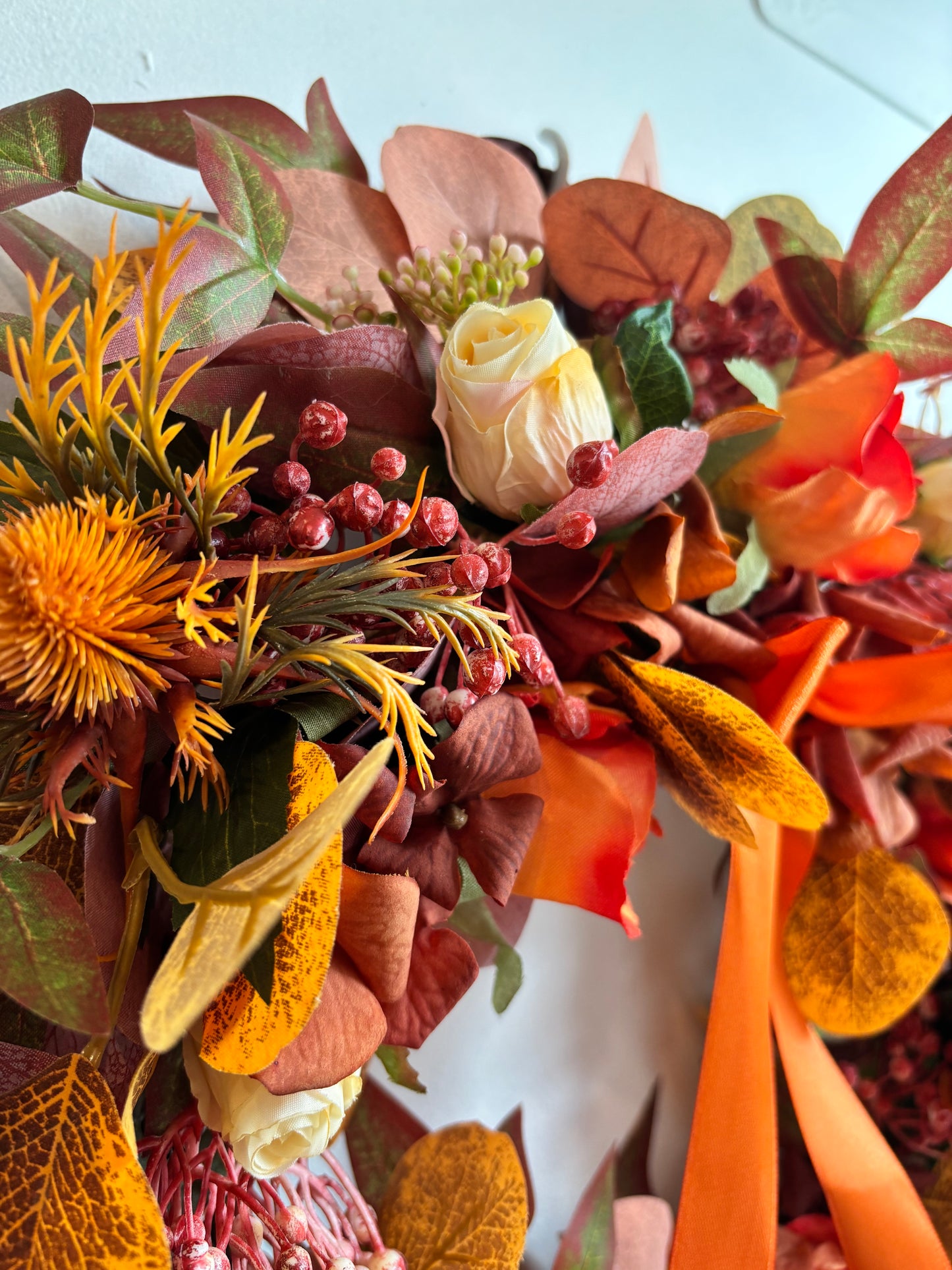 Burnt Orange Autumn Wreath