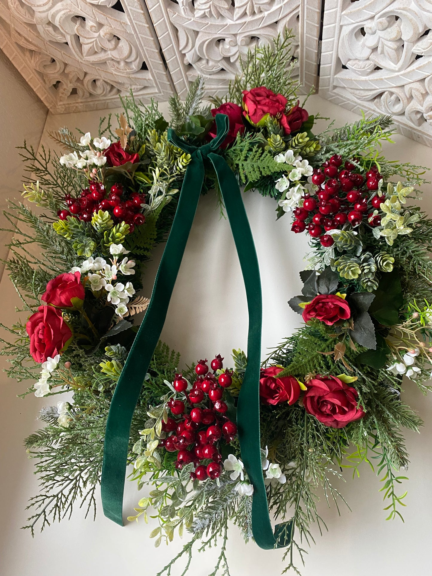 Rose Christmas Wreath