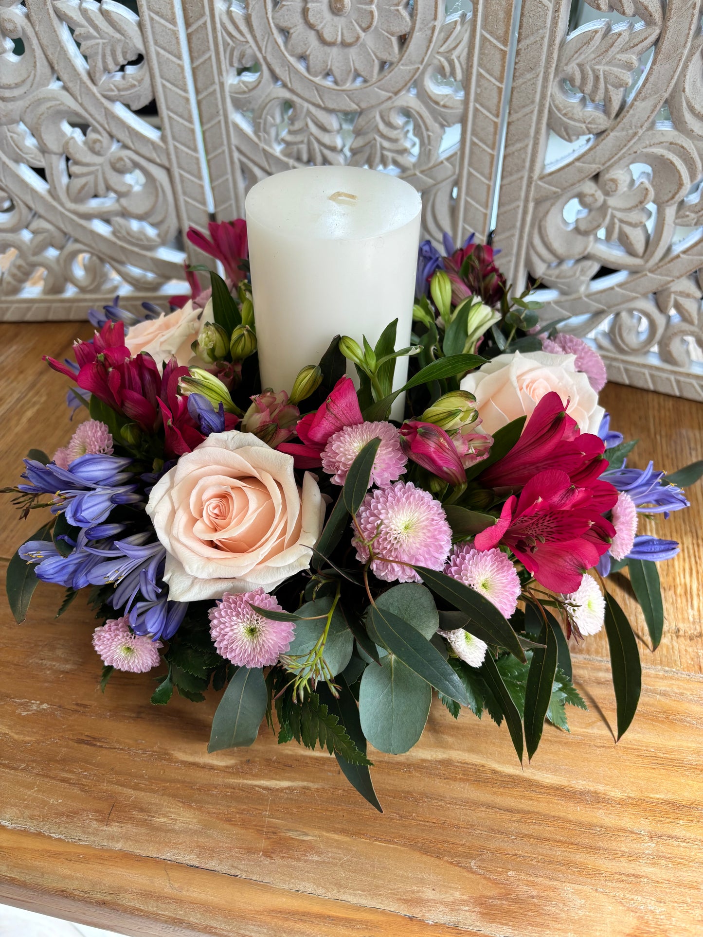 Floral Candle Centrepiece