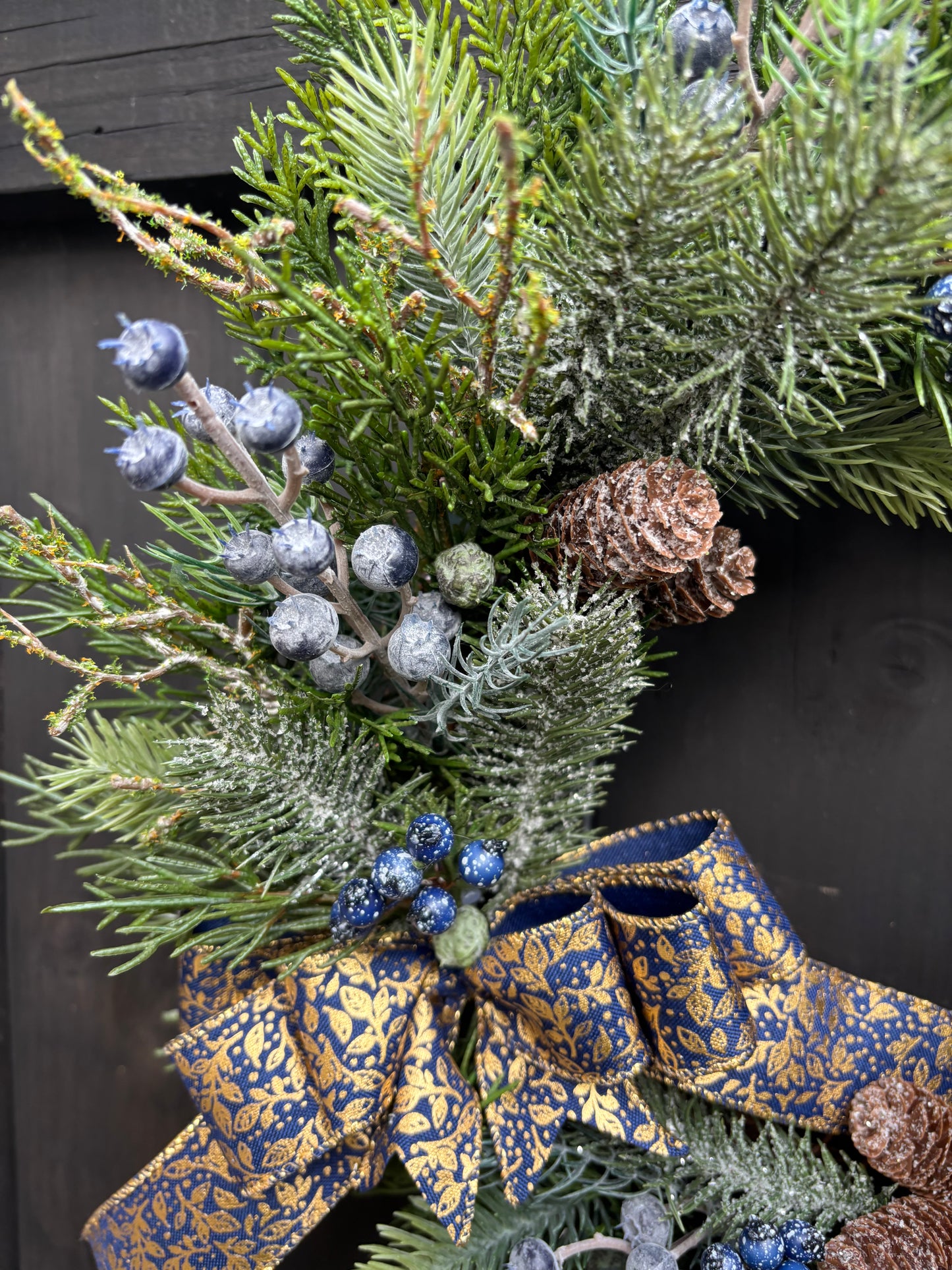 Blueberry Christmas Wreath