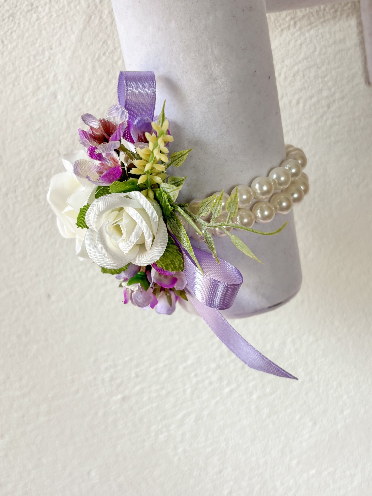 Faux Flower Corsage Lilac