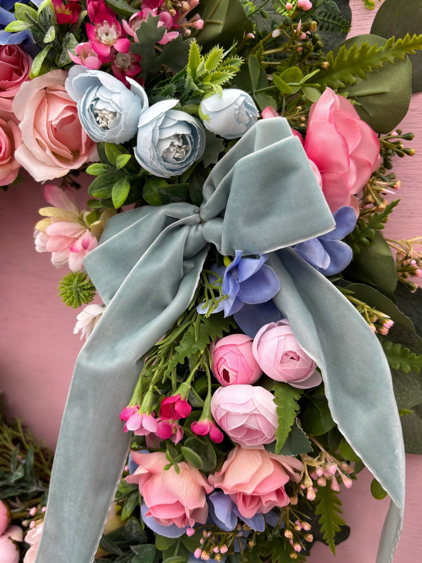 Pink & Blue Wreath