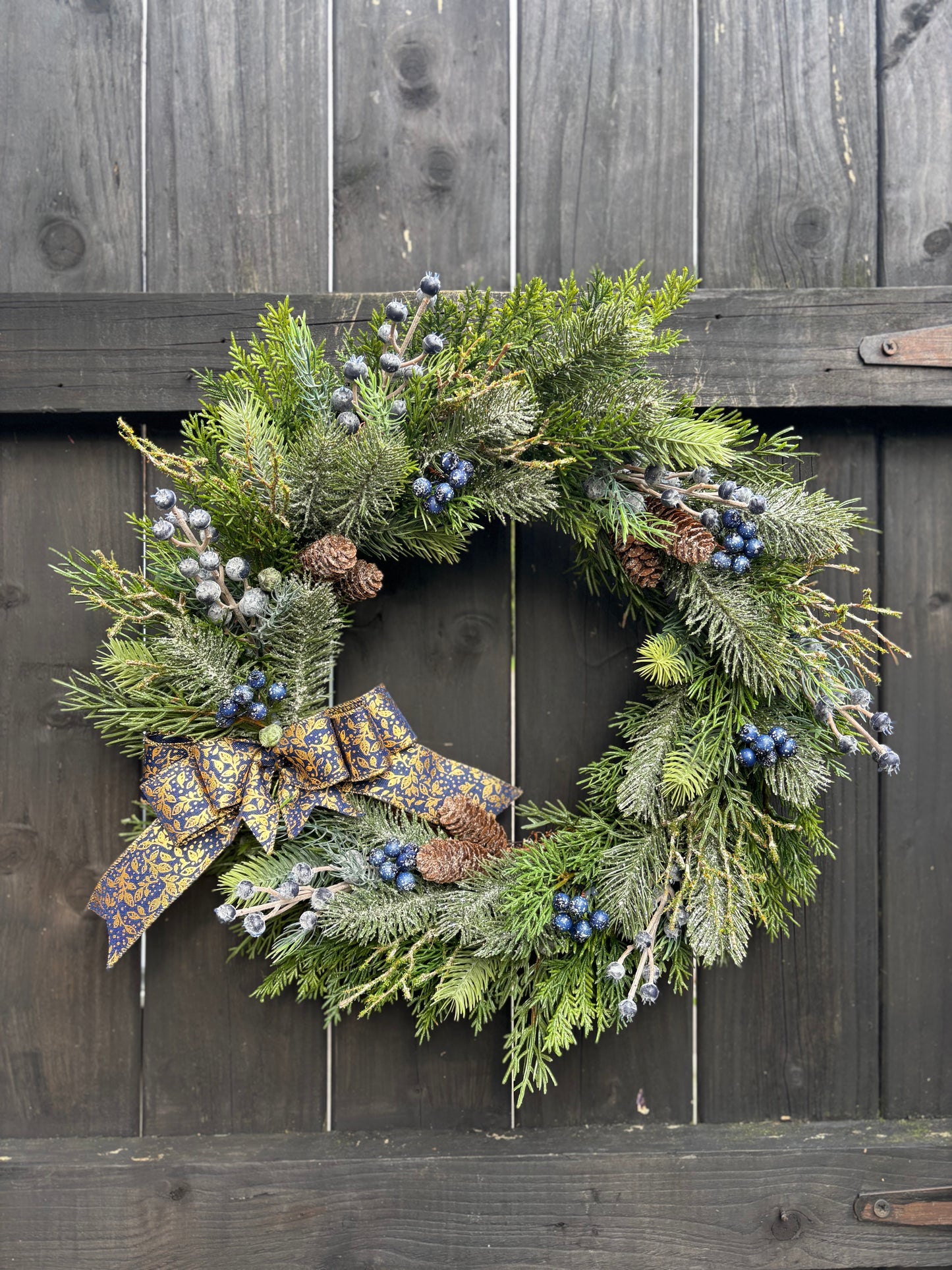 Blueberry Christmas Wreath