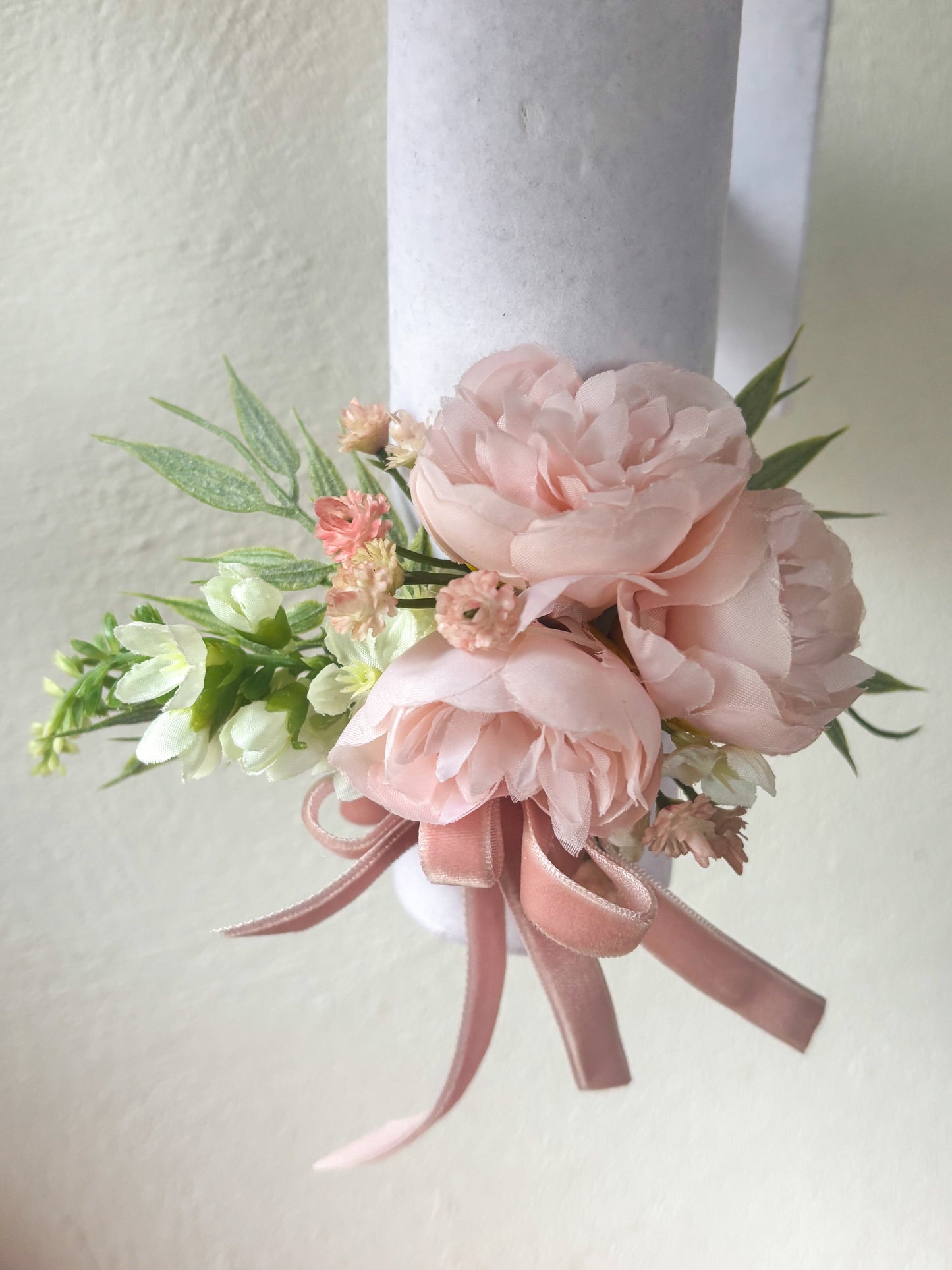 Faux Flower Corsage Pink