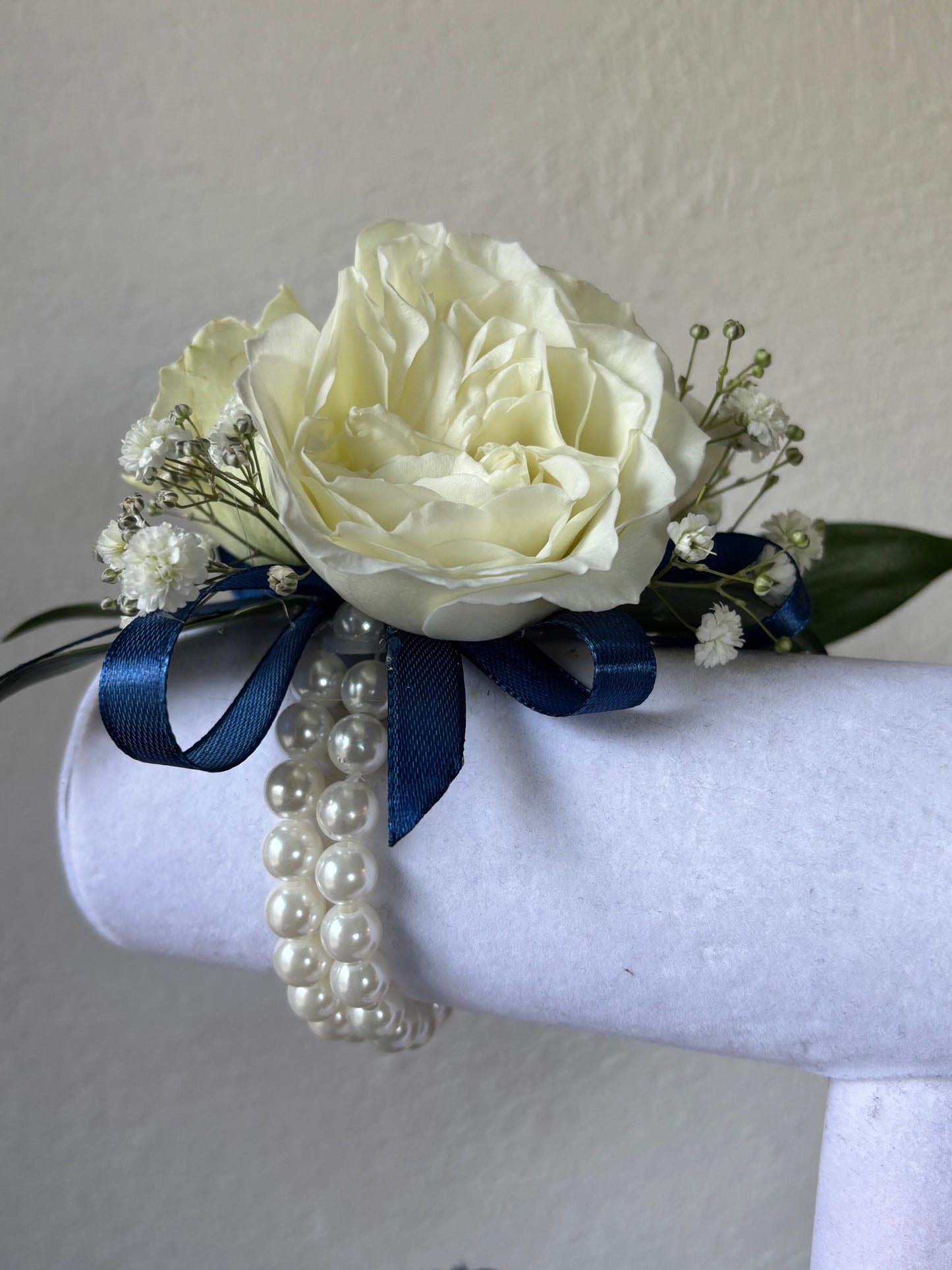 Fresh Flower Corsage Navy