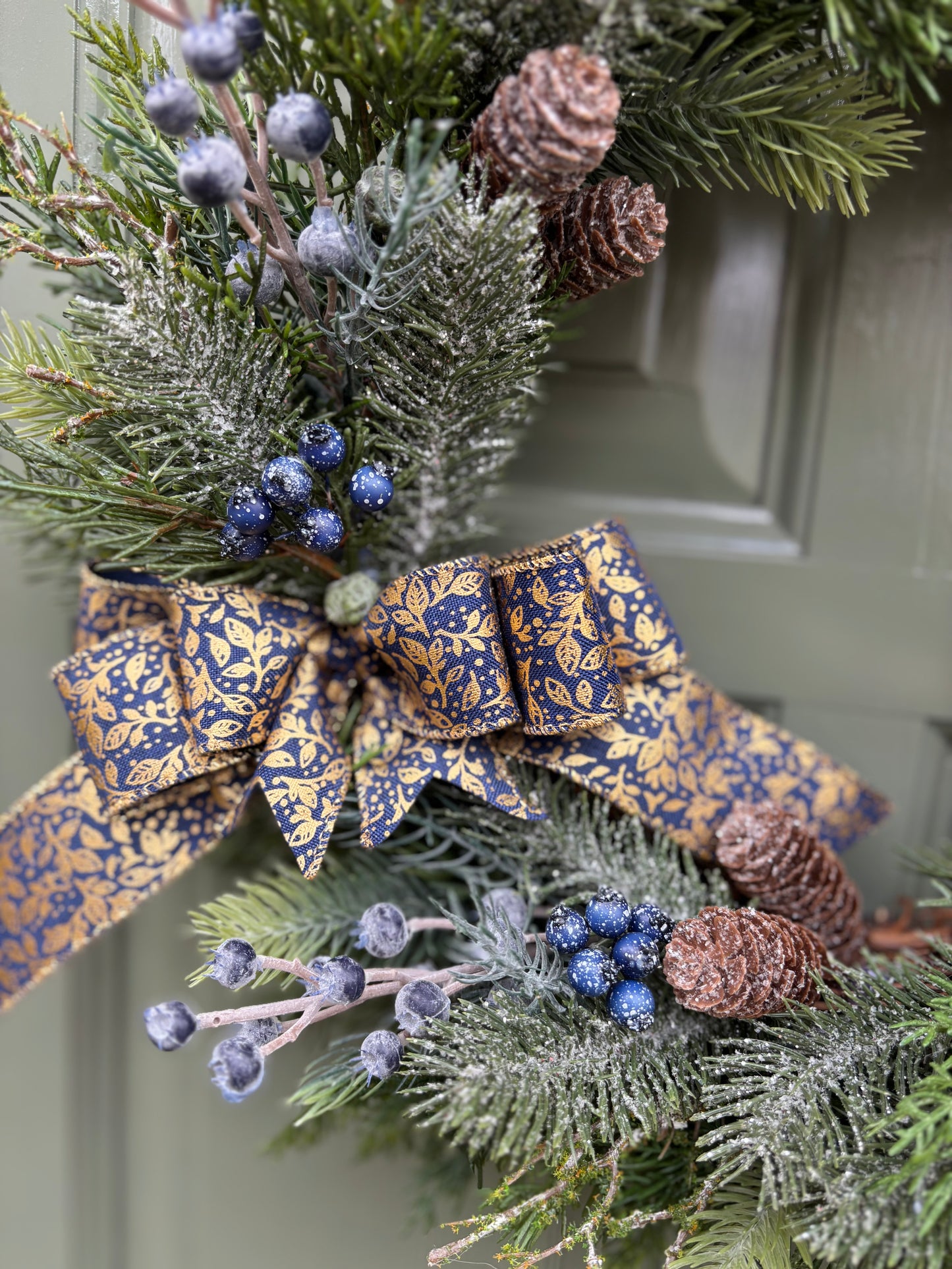 Blueberry Christmas Wreath