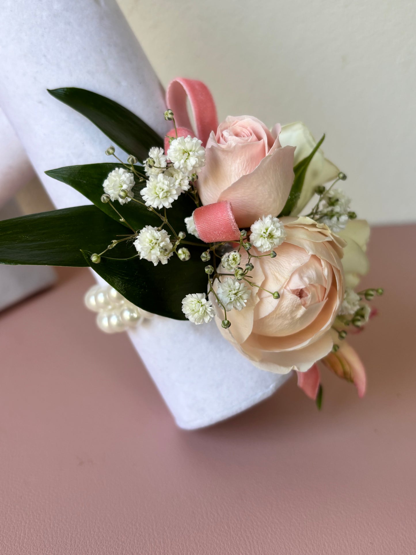 Fresh Flower Corsage Pink