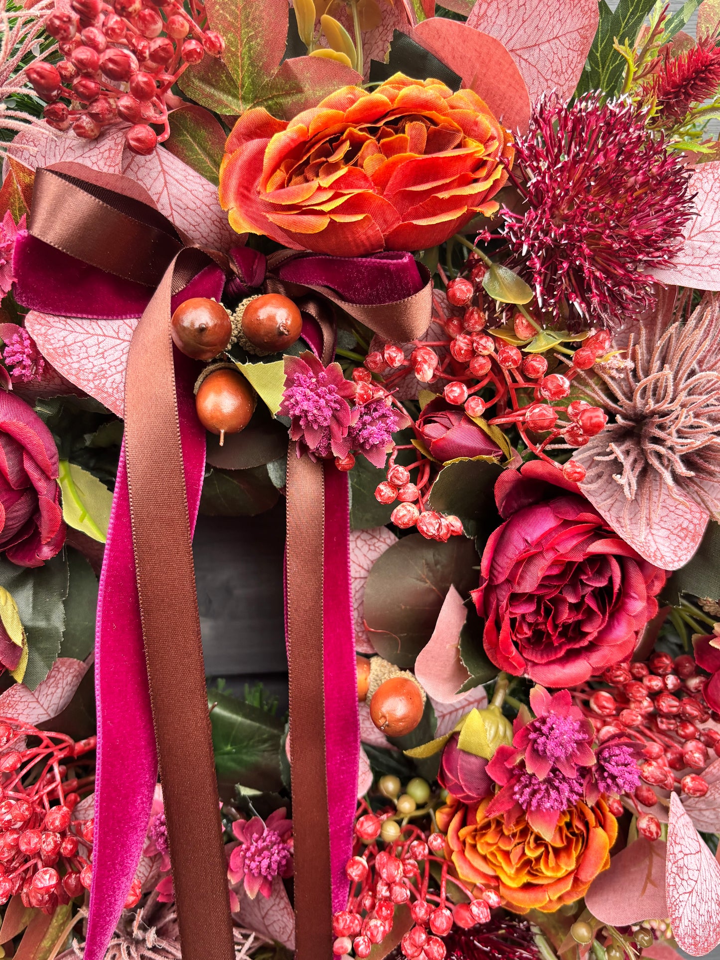 Burgundy Autumn Wreath